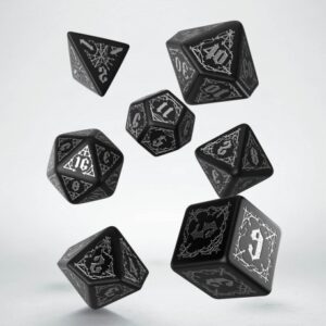 Bloodsucker Dice Set: Black & white
