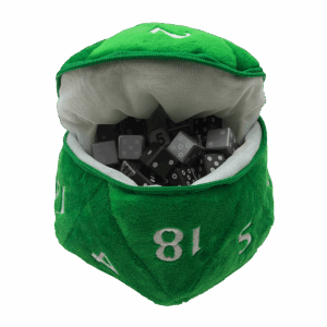 D20 Plush Dice Bag - Green