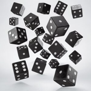 Full Pack of D6s: Black&White