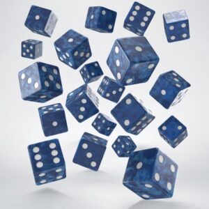 Full Pack of D6s: Cobalt & White