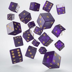 Full Pack of D6s: Shimmering Purple & Gold